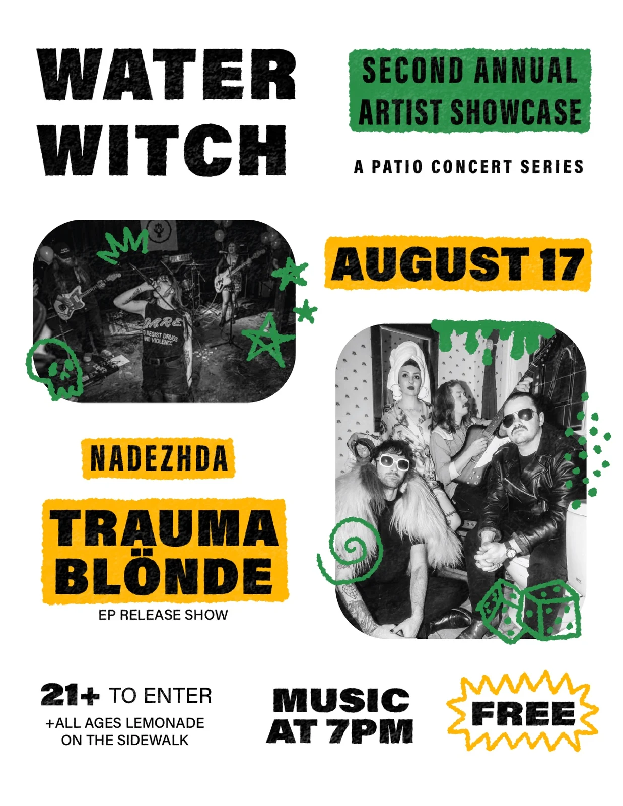Water Witch, August 17: Nadezhda and Trauma Blönde’s EP release show, with photos of each band